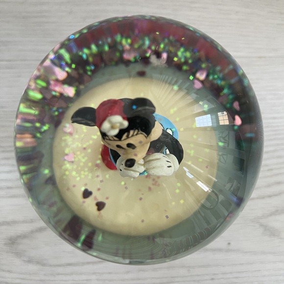 NEW Enesco -Jim Shore- Disney Traditions I Heart You Minnie Mouse Globe 4059187 - Picture 8 of 12